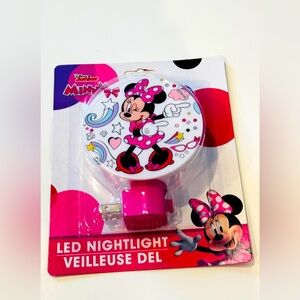 Minnie Disney LED Nightlight pink polka dots Minnie Mouse Home Decor NWOT her